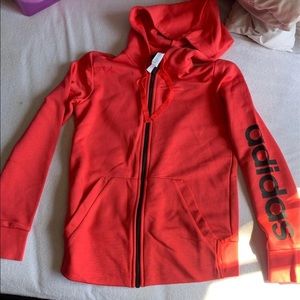 NWOT Adidas Red Zip hoodie